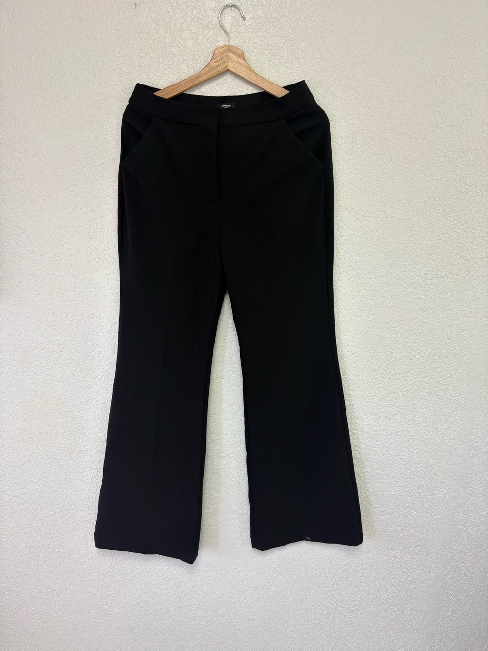 Express Black Editor Flare Trouser